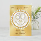 Elégante, 60e anniversaire Invitations pour elle,  (Debout devant)