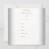 Elegante 60e trouwjubileum witgoud kaart (Achterkant)