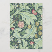 Elegante 60e Verjaardag Gouden Groene Botanische V Kaart (Achterkant)