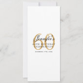 Elegante 60e verjaardag menu Gold Kaart (Voorkant)