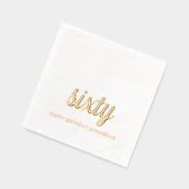 Elegante 60e verjaardag moderne gouden folie serve folie servetten (Links)