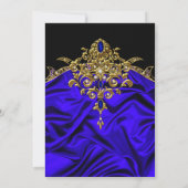 Elegante 60e Verjaardagsfeestje Zijde Ruby blauw G Kaart (Achterkant)