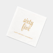 Elegante 65e verjaardag moderne gouden folie serve folie servetten (Links)