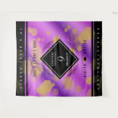 Elegante 6de Amethist Bruiloftdag Wandkleed (Voorkant (horizontaal))