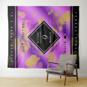 Elegante 6de Amethist Bruiloftsdag Wandkleed (In Situ (horizontaal))