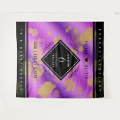 Elegante 6de Amethist Bruiloftsdag Wandkleed (Voorkant (horizontaal))