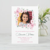 Elegante 6e verjaardag uitnodigingen Foto Boho (Staand voorkant)
