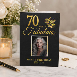 Elegante 70 en Fabulous Twigs 70ste verjaardag fot Kaart
