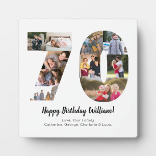 Elegante 70 nummer foto collage aangepaste groet fotoplaat