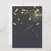 Elegante 70e verjaardag uitnodiging Gold Glitter (Achterkant)