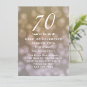 Elegante 70e verjaardag uitnodiging voor haar (Staand voorkant)