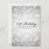 Elegante 70e verjaardag Zilveren Winter Wonderland Kaart (Achterkant)