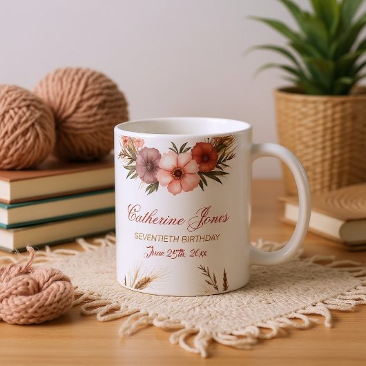 Elégante 70ème Anniversaire Mug pour grand-mère - 