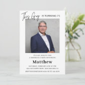 Elégante 71e anniversaire invitations Homme Photo (Debout devant)