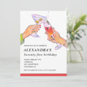 Elégante 75e anniversaire invitations Cocktail Par (Debout devant)