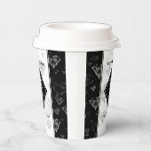 Elegante 75th Diamond Bruiloft Jubileum Papier Cup Papieren Bekers (Rechts)