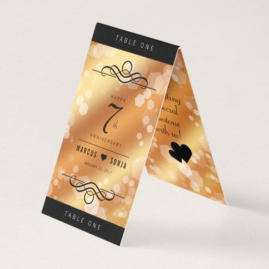 Élégante 7ème anniversaire du Mariage de cuivre (Front)