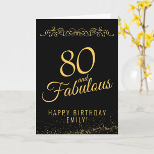 Elegante 80 en Fabulous Ornament 80ste verjaardag Kaart