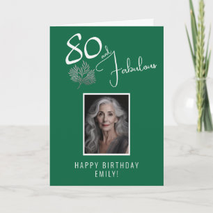 Elegante 80 en Fabulous Twigs 80ste verjaardag fot Kaart