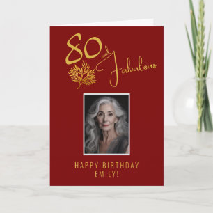 Elegante 80 en Fabulous Twigs 80ste verjaardag Fot Kaart