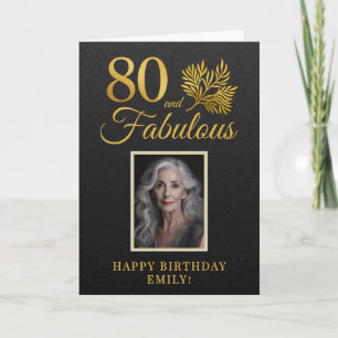 Elegante 80 en Fabulous Twigs 80ste verjaardag fot Kaart