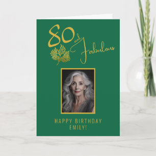 Elegante 80 en Fabulous Twigs 80ste verjaardag fot Kaart