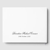 Elegante 80e verjaardag foto & Monogram gastenboek (Achterkant)