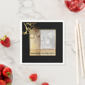 Elegante 80e verjaardag fotopapier servetten (Insitu)