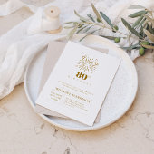 Elégante 80ème anniversaire Invitation à n'importe