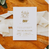 Elégante 80ème anniversaire Invitation à n'importe