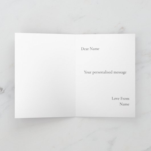 Elegante 80ste bruiloft Jubileum Kaart - Mama & Da (Binnen)