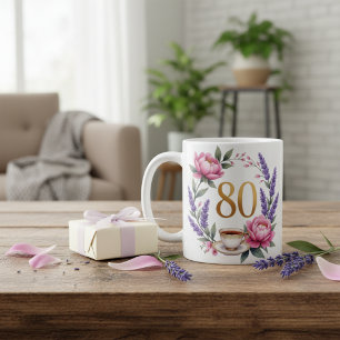 Elegante 80ste verjaardagsmok voor oma koffiemok