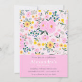 Elegante 85e verjaardag uitnodigingen Floral Chic (Voorkant)