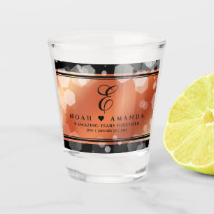Elegante 8e 32e Bronzen Huwelijksjubileum Shot Glas
