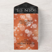 Elegante 8e bronzen huwelijksjubileumviering all in one uitnodiging (Buitenkant)