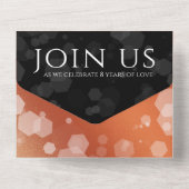 Elegante 8e bronzen huwelijksjubileumviering all in one uitnodiging (Achterkant)