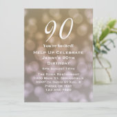 Elégante 90ème anniversaire Invitation pour elle (Debout devant)
