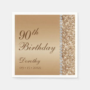 Elegante 90ste verjaardag servet