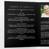 Elegante 9-foto begrafenis / gedenkteken drieluik programma (Binnenzijde eerst)