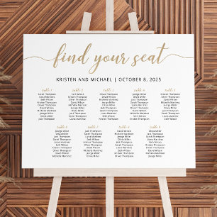 Elegante 9 Tafels Vind Je Plaats Zitplaatsindeling Poster