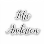 Elegante aangepaste bruiloft Sticker Decal (Voorkant)