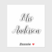 Elegante aangepaste bruiloft Sticker Decal (Vel)