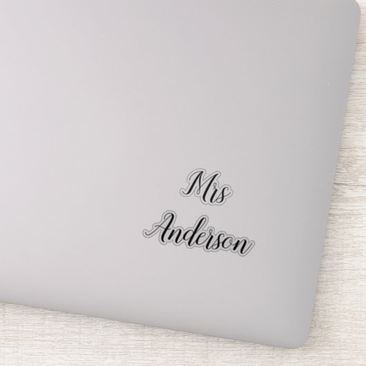 Elegante aangepaste bruiloft Sticker Decal (Detail)