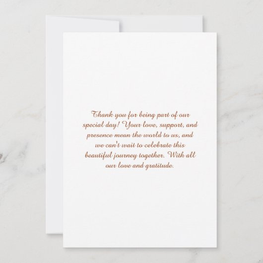 Elegante aangepaste bruiloft uitnodiging Sjabloon (Achterkant)