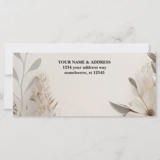 Elegante Aangepaste Bruiloft Uitnodigingen (Achterkant)