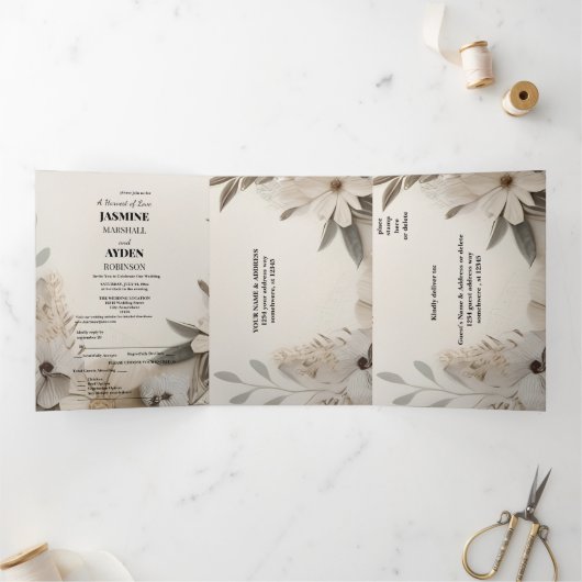 Elegante Aangepaste Bruiloft Uitnodigingen (Binnen)