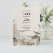 Elegante Aangepaste Bruiloft Uitnodigingen (Staand voorkant)