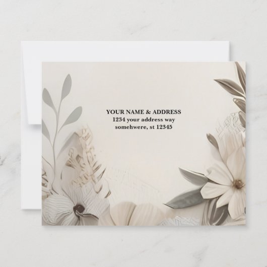 Elegante Aangepaste Bruiloft Uitnodigingen (Achterkant)