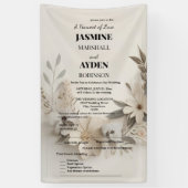 Elegante Aangepaste Bruiloft Uitnodigingen Spandoek (Verticaal)