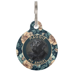 Elegante aangepaste dierengeliefhebber cadeau Roos Huisdierpenning